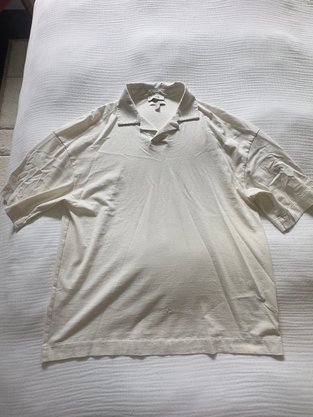 COS Men's Polo Shirt in Off-White